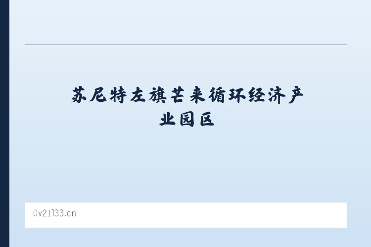 苏尼特左旗芒来循环经济产业园区 - 海口龙华凯亿综合工作室 列表图